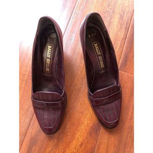 Gently Preloved genuine leather Bally suisse Blood Ox heels size 6.5